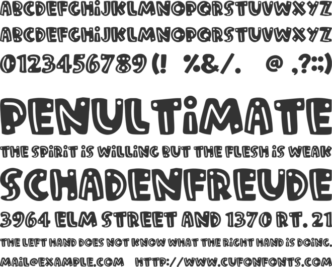 Betty Boop font preview