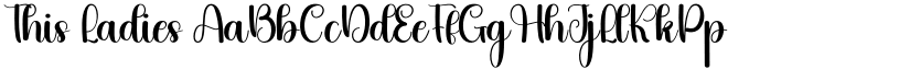 This Ladies font