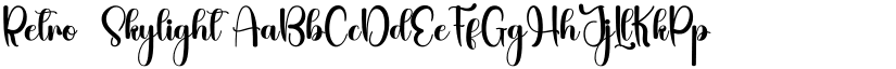 Retro  Skylight font
