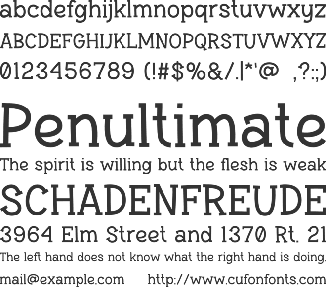 Grandson font preview