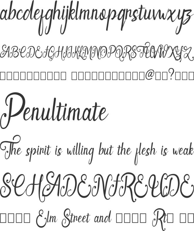 Alana Rodriguez font preview