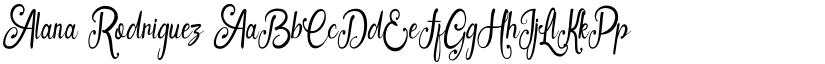 Alana Rodriguez font