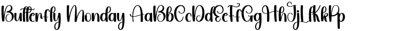 Butterfly Monday font