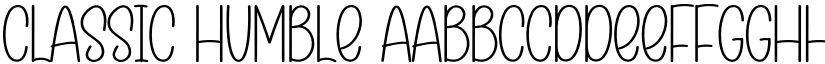 Classic Humble font