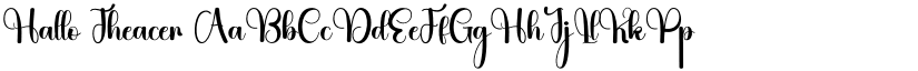 Hallo Theacer font