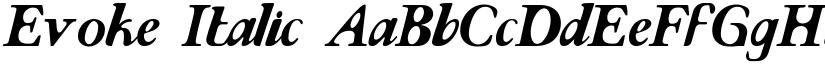 Evoke Italic font