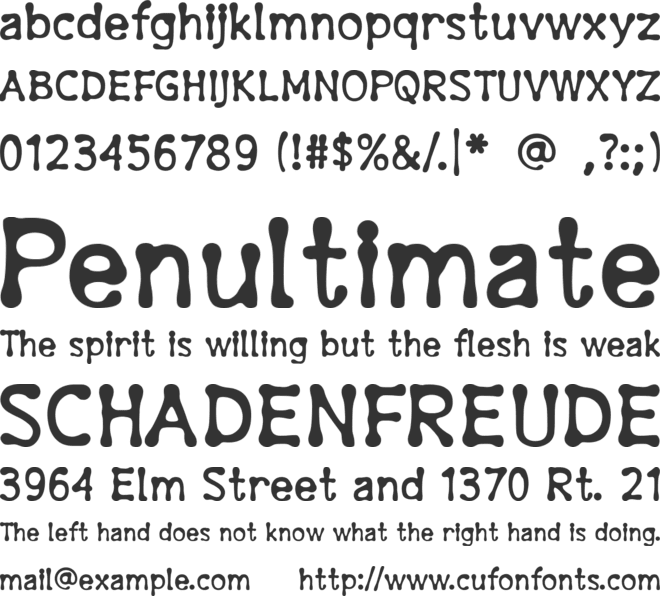 Doodle Giggle font preview
