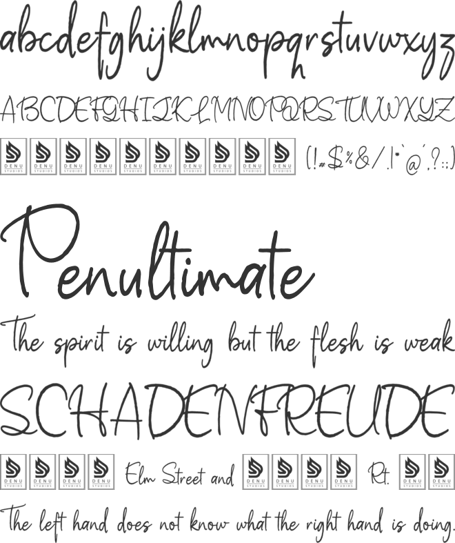 Single Flower font preview