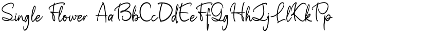 Single Flower font