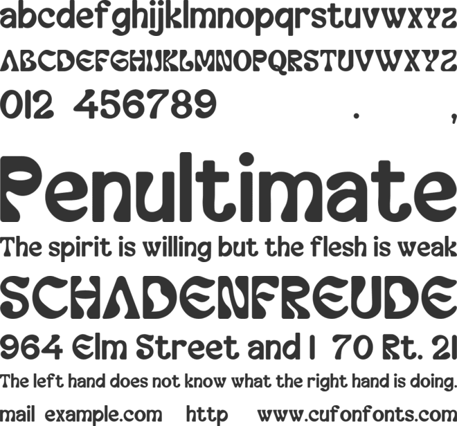 Minisim font preview