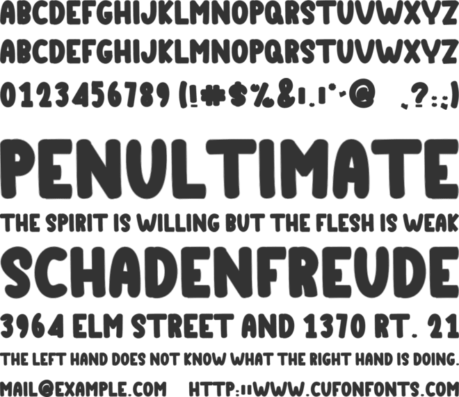 Creative Sunday font preview