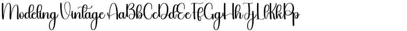 Modeling Vintage font