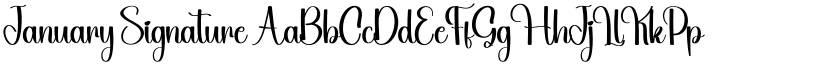 January Signature font