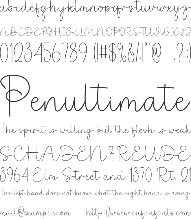 Easter Signature font preview