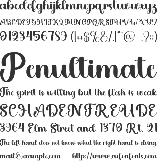 Sample Snowman font preview