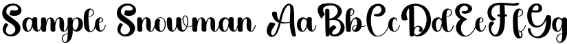 Sample Snowman font