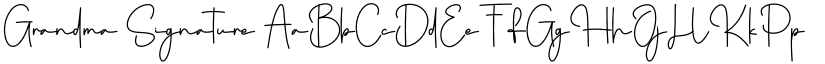 Grandma Signature font