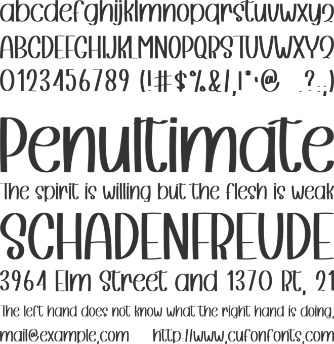 Beauty Homestay font preview