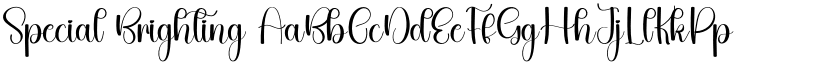 Special Brighting font