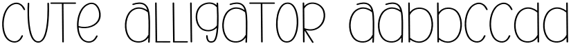 Cute Alligator font