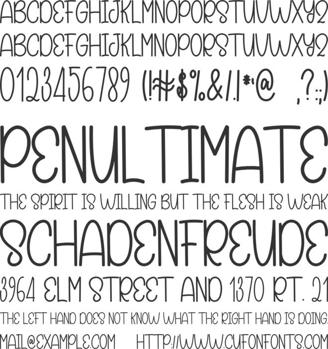 Sample Vintage font preview