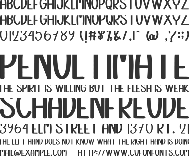 Coffee Winter font preview