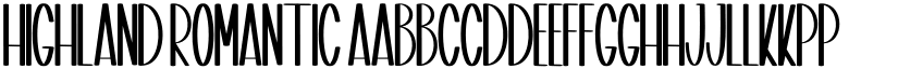 Highland Romantic font