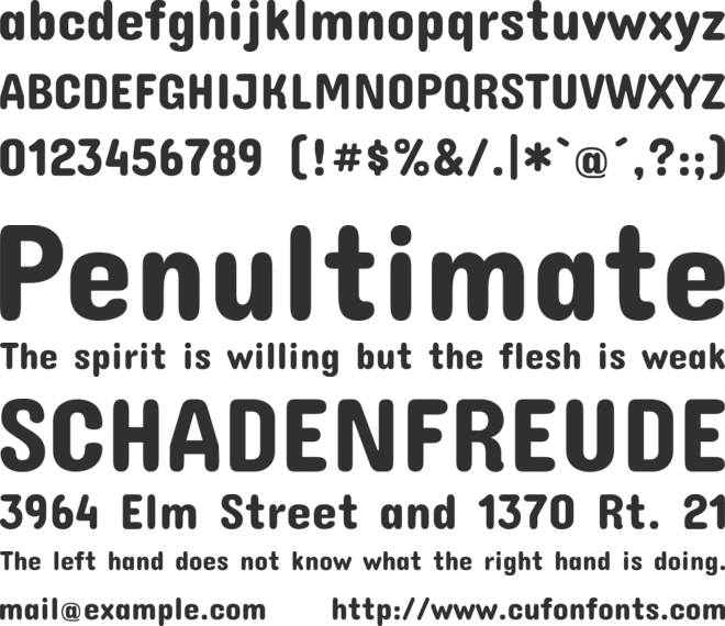 Concert One font preview