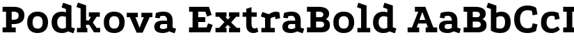 Podkova ExtraBold font