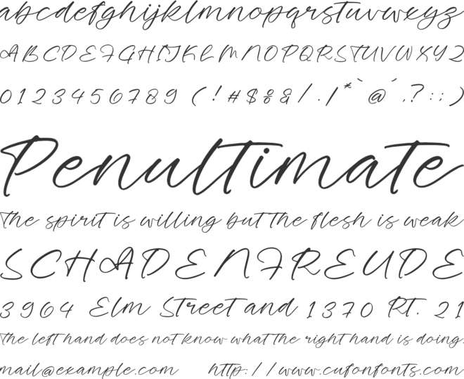 Betany Oasis font preview