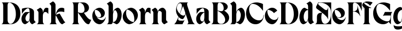 Dark Reborn font