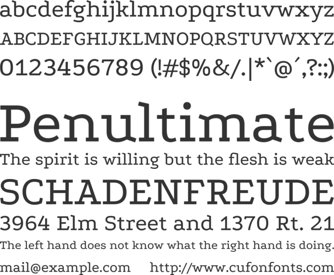 Podkova font preview