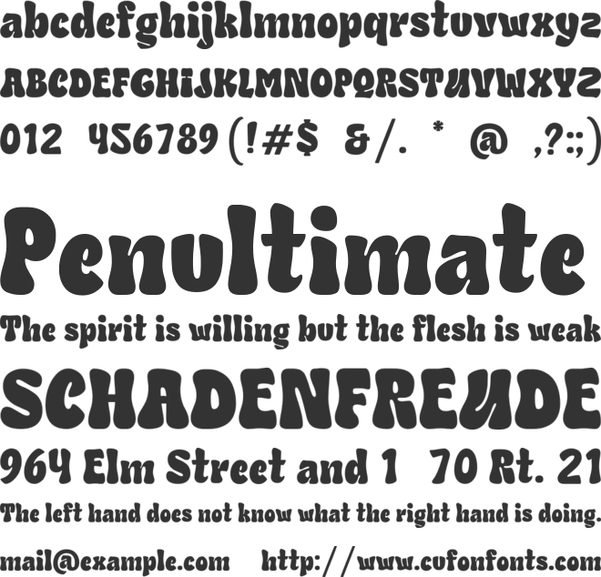 Vincars font preview