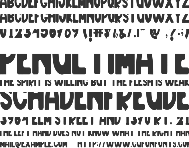 Vintage Grinch font preview