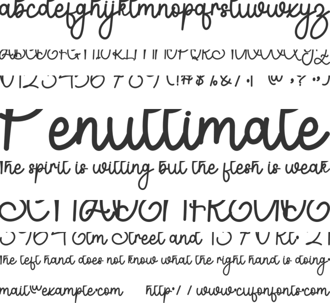 Brithday font preview