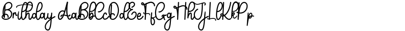 Brithday font