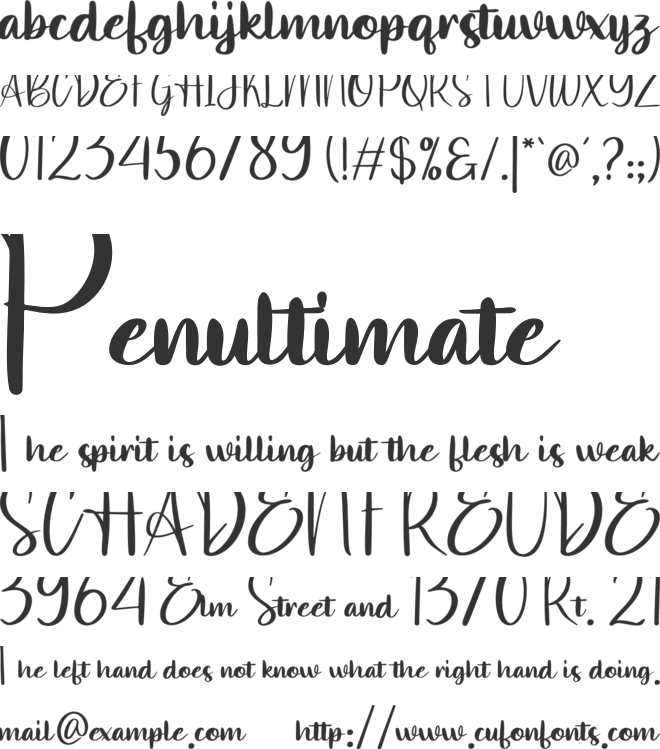 Love Maulidah font preview