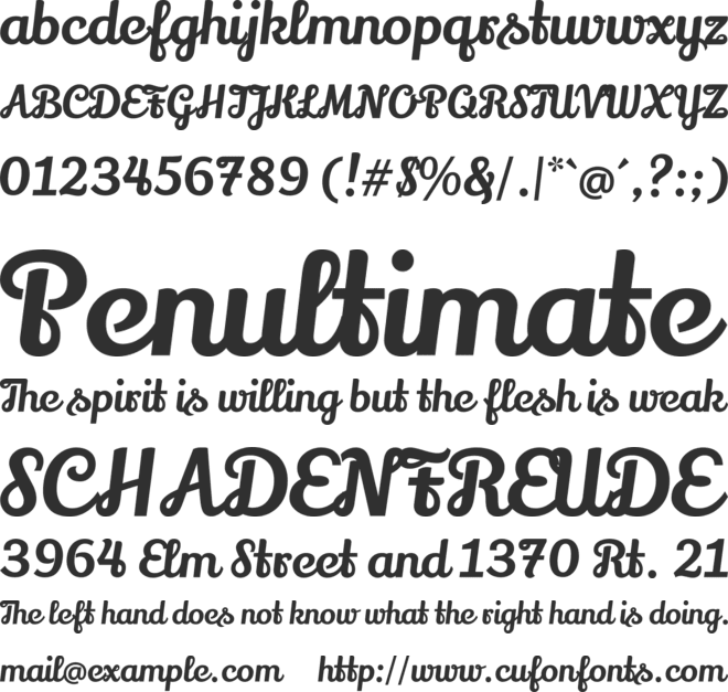 Lily Script One font preview