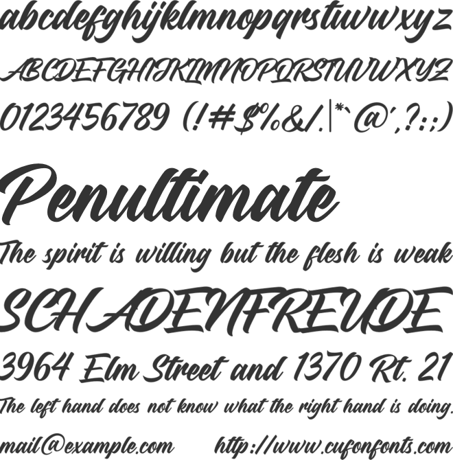 Dirtylane font preview