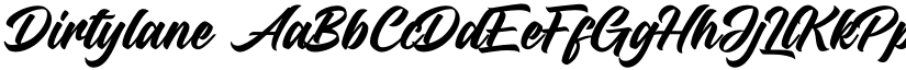 Dirtylane font