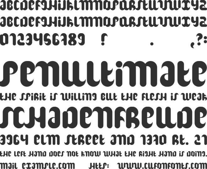 Hitch font preview