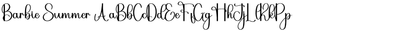 Barbie Summer font