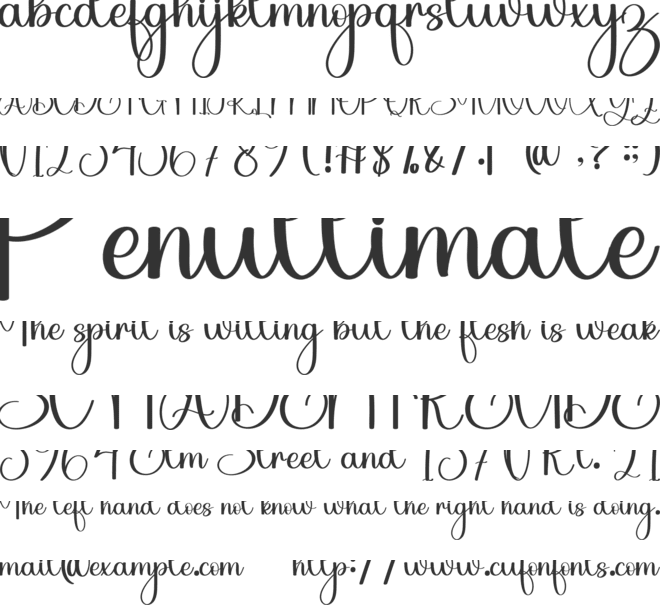 Black Chocolate font preview