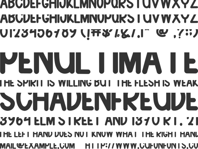 Summer Hipster font preview