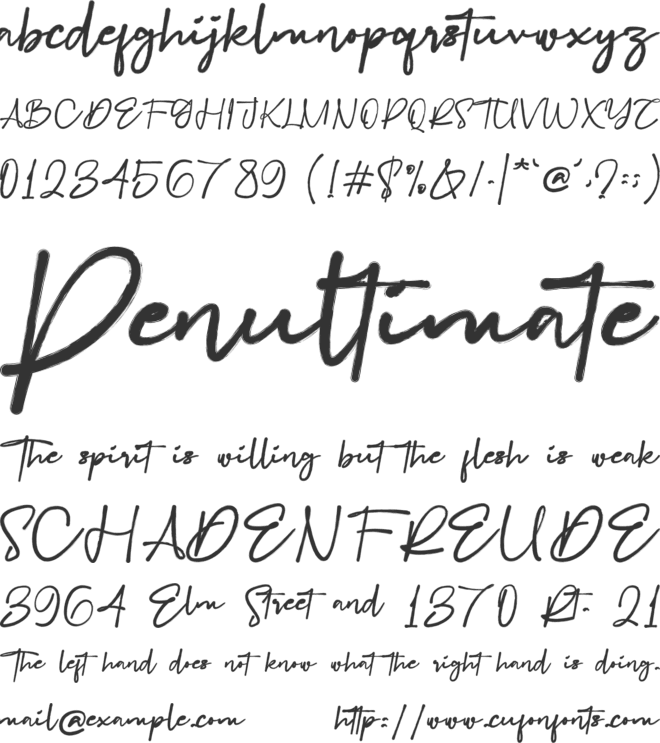 Ermassy Brush font preview