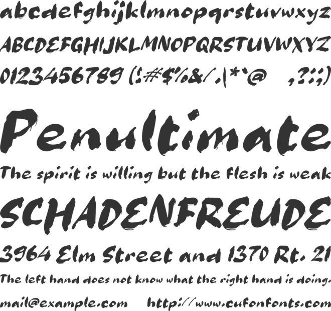 Vabiaya font preview