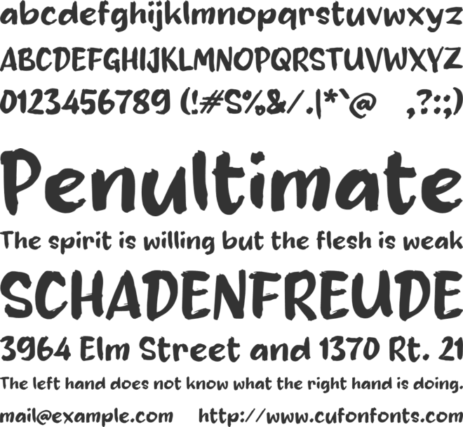 Vabroza font preview