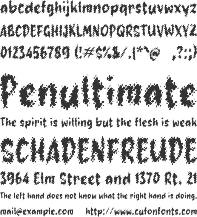 Vaburky font preview