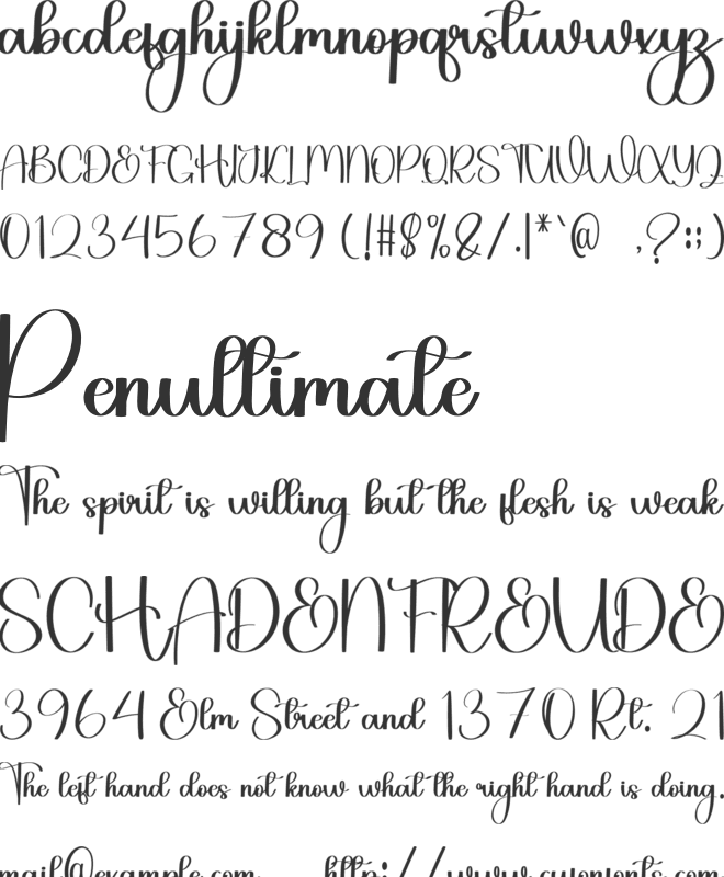 Wingsuit font preview