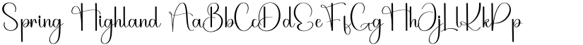 Spring Highland font